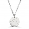 Collier médaille 20 mm homme astro verseau Argent