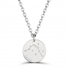 Collier médaille 20 mm homme astro verseau Argent