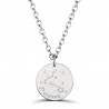Collier médaille 20 mm homme astro poissons Argent