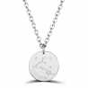 Collier médaille 20 mm homme astro poissons Argent