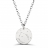 Collier médaille 20 mm homme astro bélier Argent