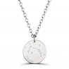 Collier médaille 20 mm homme astro bélier Argent