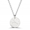 Collier médaille 20 mm homme astro taureau Argent