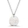 Collier médaille 20 mm homme astro lion Argent