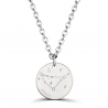 Collier médaille 20 mm homme astro capricorne Argent