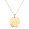Collier médaille 20 mm astro balance Plaqué Or