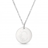 Packshot collier personnalisé argent alphabet floral pour femme