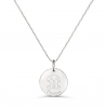 Collier personnalisé médaille 15 mm dessin chien en Argent