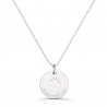 Collier personnalisé médaille 15 mm dessin clémentine en Argent