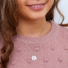 Collier personnalisé médaille 15 mm dessin fraise en Argent
