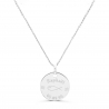 Collier personnalisé pour un baptême illustration ichtus sur le recto