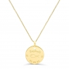 Collier personnalisé baptême "Ichthus" médaille Plaqué Or 15 mm