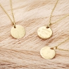 Collier personnalisé baptême "Vierge Marie" médaille Plaqué Or 15 mm