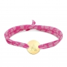 Bracelet liberty personnalisé enfant lettre florale en Plaqué Or