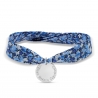 Bracelet personnalisé liberty ruban avec médaille 15 mm Argent
