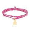 Bracelet liberty et pendentif garçon 15 mm gravé en Plaqué Or