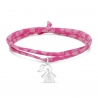 Bracelet liberty et pendentif fille 15 mm personnalisé en Argent