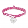 Bracelet liberty et cœur 15 mm gravé en Argent