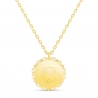 Collier personnalisé enfant avec initiale florale en Plaqué Or