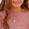 Collier personnalisé enfant avec initiale florale en Plaqué Or
