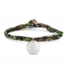 Bracelet liberty personnalisé enfant initiale florale en Argent