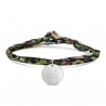 Bracelet personnalisé argent avec une illustration d'éléphant pour enfant.