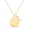 Collier personnalisé signe astrologique avec prénom gravé sur la médaille.