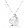 Collier personnalisé signe astrologique avec constellation gravée sur la médaille