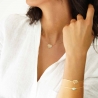 Collier personnalisé médaillon Plaqué Or en forme de cœur