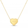 Collier personnalisé médaillon Plaqué Or en forme de cœur