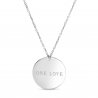 Packshot du collier personnalisé médaille 20 mm en Argent