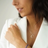 Collier charm lettre 18 mm Argent