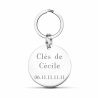 Porte clés personnalisé rond médaille 36 mm