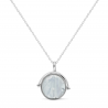 Collier personnalisé Argent et médaille nacrée 15 mm