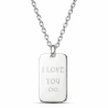 Collier Homme Gravé Acier – Médaille Rectangulaire