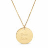 Collier Médaille Gravée en Acier