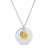 Pendentif Médaille Ronde Personnalisable avec une Pierre