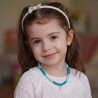 Collier personnalisé enfant bicolore perles Heishi avec charms, acier