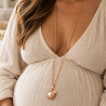 Collier bola de grossesse personnalisé rosé