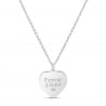 Collier personnalisé médaille coeur, argent