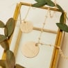 Collier personnalisé gravure au verso de la médaille, plaqué or