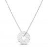 Collier personnalisé médaille cible martelée, argent