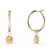 Boucles d'oreilles médailles martelées initiales en Plaqué Or