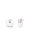 Boucles d'oreilles puces avec pierres roses en Argent