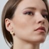 Boucles d'oreilles personnalisées avec pierres roses, plaqué or