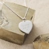 Collier personnalisé médaille coeur, argent