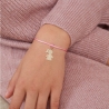 Bracelet cordon enfant et pendentif fille en Plaqué Or personnalisé