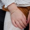 Bracelet enfant gourmette plaque personnalisée Plaqué Or