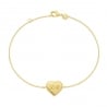 Bracelet personnalisé enfant médaillon Plaqué Or en forme de cœur
