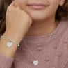 Collier personnalisé enfant Argent avec son pendentif 15 mm cœur perlé